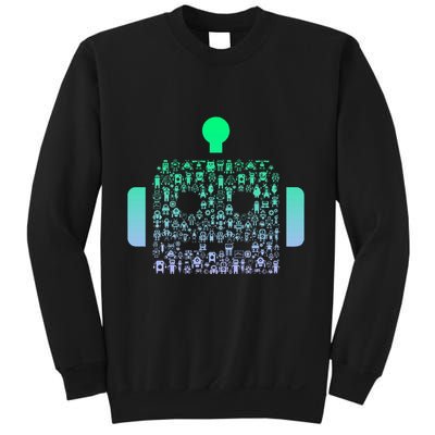 Silhouette Icon Robot Robot Sweatshirt