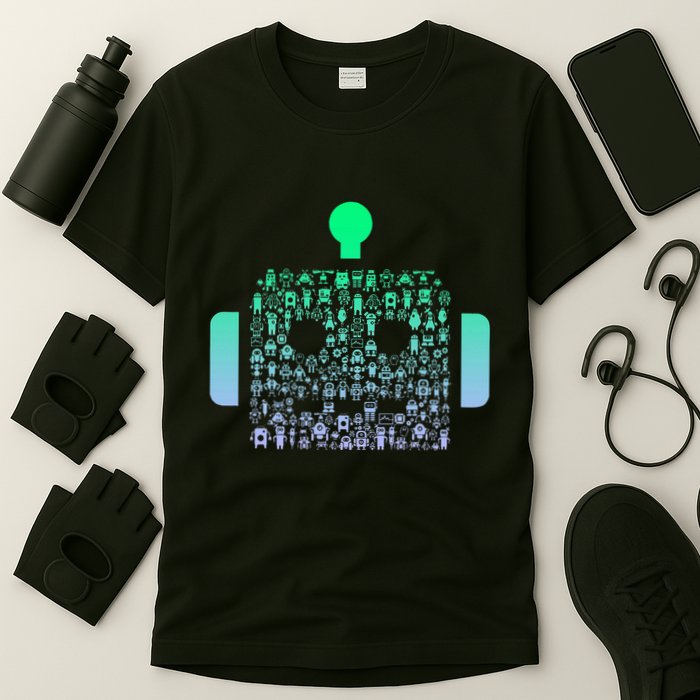 Silhouette Icon Robot Robot T-Shirt