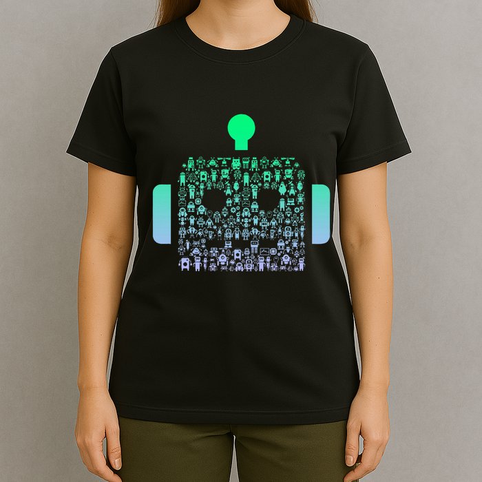 Silhouette Icon Robot Robot T-Shirt