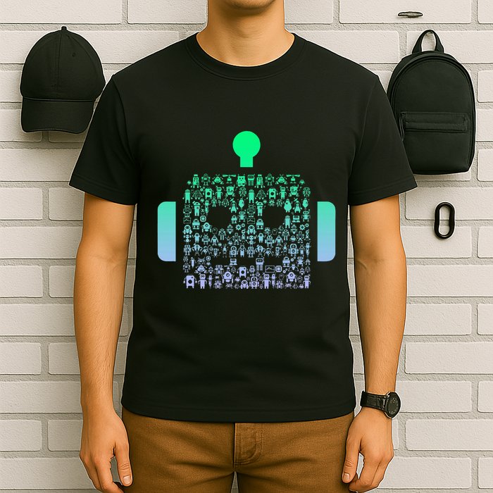 Silhouette Icon Robot Robot T-Shirt