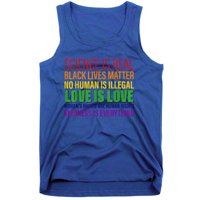 Science Is Real Blm Hu Rights Lgbtq Pride Kindness Gift Tank Top