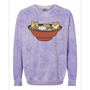 Shiba Inu Ramen Bowl Cute Japanese Kawaii Dog Ramen Lovers Colorblast Crewneck Sweatshirt