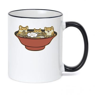 Shiba Inu Ramen Bowl Cute Japanese Kawaii Dog Ramen Lovers 11oz Black Color Changing Mug