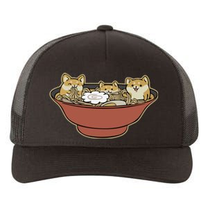 Shiba Inu Ramen Bowl Cute Japanese Kawaii Dog Ramen Lovers Yupoong Adult 5-Panel Trucker Hat