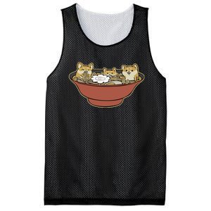 Shiba Inu Ramen Bowl Cute Japanese Kawaii Dog Ramen Lovers Mesh Reversible Basketball Jersey Tank