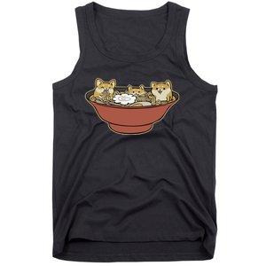 Shiba Inu Ramen Bowl Cute Japanese Kawaii Dog Ramen Lovers Tank Top