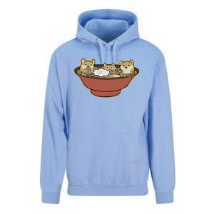 Shiba Inu Ramen Bowl Cute Japanese Kawaii Dog Ramen Lovers Unisex Surf Hoodie