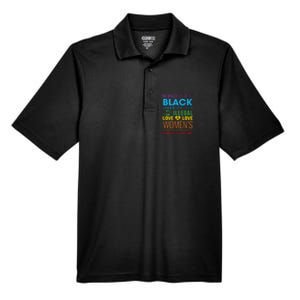 Science Is Real Black Lives Matter Love Is Love Lgbtq Ally Men's Origin Performance Pique Polo