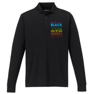 Science Is Real Black Lives Matter Love Is Love Lgbtq Ally Performance Long Sleeve Polo