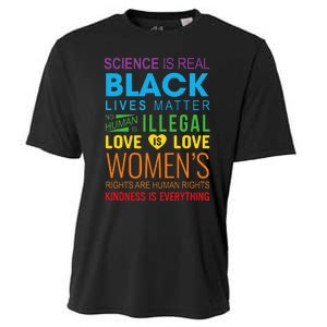 Science Is Real Black Lives Matter Love Is Love Lgbtq Ally Cooling Performance Crew T-Shirt