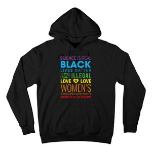 Science Is Real Black Lives Matter Love Is Love Lgbtq Ally Hoodie