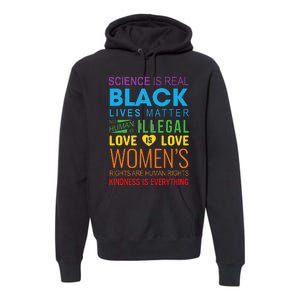 Science Is Real Black Lives Matter Love Is Love Lgbtq Ally Premium Hoodie