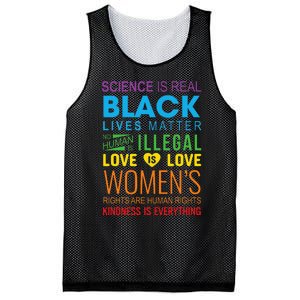 Science Is Real Black Lives Matter Love Is Love Lgbtq Ally Mesh Reversible Basketball Jersey Tank