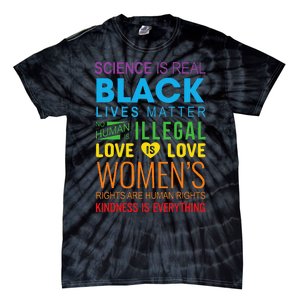 Science Is Real Black Lives Matter Love Is Love Lgbtq Ally Tie-Dye T-Shirt