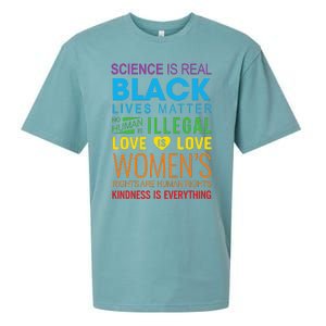 Science Is Real Black Lives Matter Love Is Love Lgbtq Ally Sueded Cloud Jersey T-Shirt