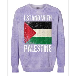 support i stand with palestine free palestine flag arabic Colorblast Crewneck Sweatshirt