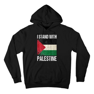 support i stand with palestine free palestine flag arabic Hoodie