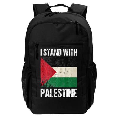 support i stand with palestine free palestine flag arabic Daily Commute Backpack