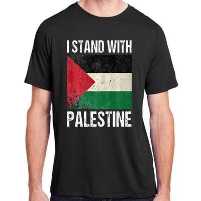 support i stand with palestine free palestine flag arabic Adult ChromaSoft Performance T-Shirt