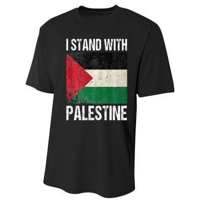 support i stand with palestine free palestine flag arabic Performance Sprint T-Shirt