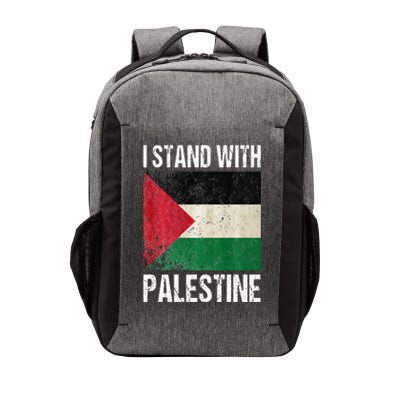 support i stand with palestine free palestine flag arabic Vector Backpack