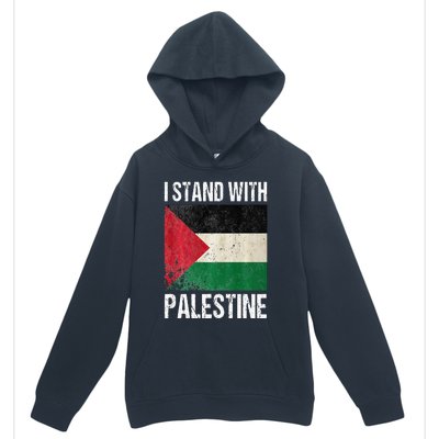 support i stand with palestine free palestine flag arabic Urban Pullover Hoodie