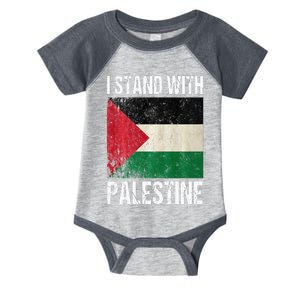 support i stand with palestine free palestine flag arabic Infant Baby Jersey Bodysuit