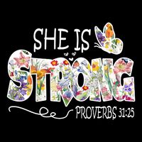 She Is Strong Proverbs 31:25 Bible Verse Toddler Sweatshirt