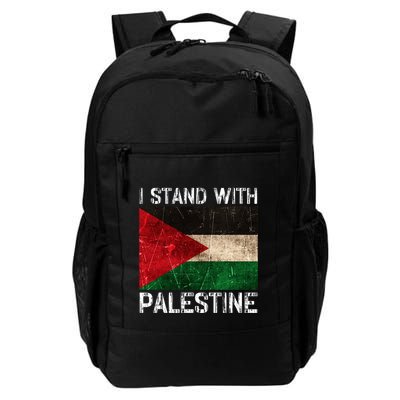 Support I Stand With Palestine Free Palestine Flag Arabic Backpack
