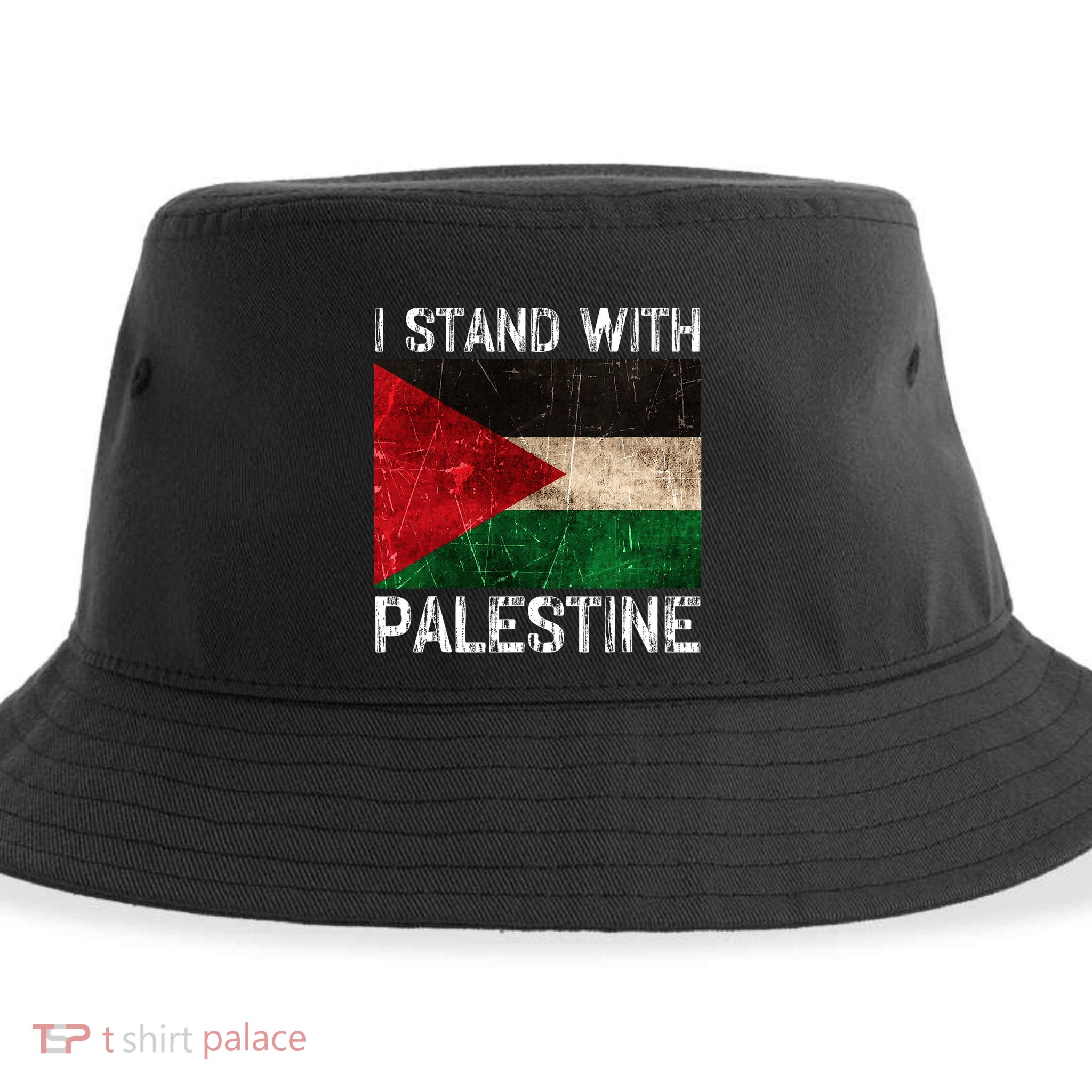 Support I Stand With Palestine Free Palestine Flag Arabic Sustainable Bucket Hat