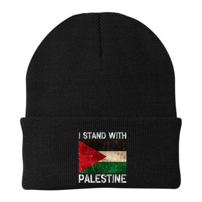 Support I Stand With Palestine Free Palestine Flag Arabic Beanie