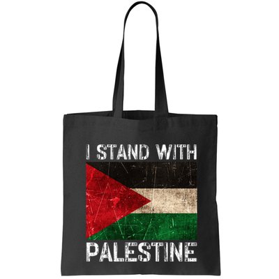 Support I Stand With Palestine Free Palestine Flag Arabic Bag