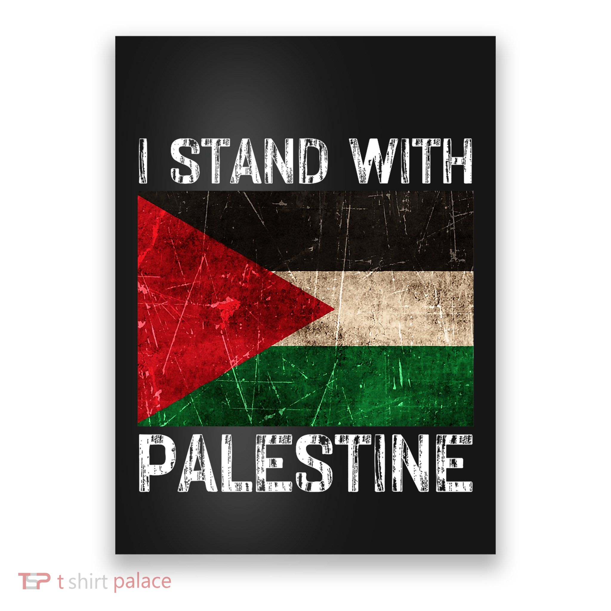 Support I Stand With Palestine Free Palestine Flag Arabic Poster