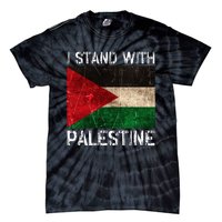 Support I Stand With Palestine Free Palestine Flag Arabic Tie-Dye T-Shirt