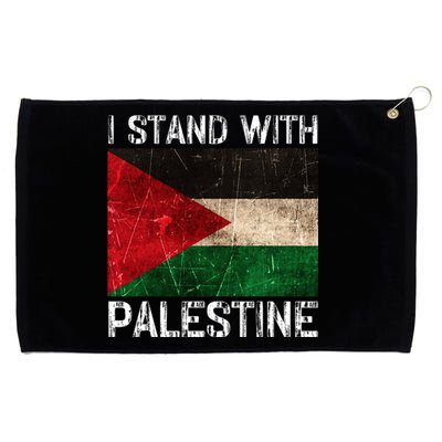 Support I Stand With Palestine Free Palestine Flag Arabic Grommeted Golf Towel