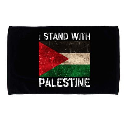 Support I Stand With Palestine Free Palestine Flag Arabic Microfiber Hand Towel