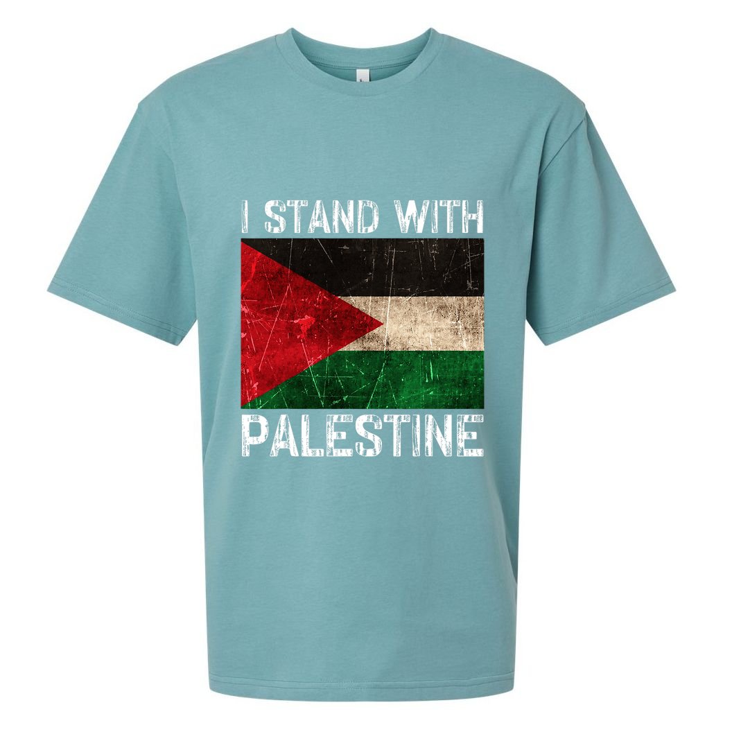 Support I Stand With Palestine Free Palestine Flag Arabic Sueded Cloud Jersey T-Shirt
