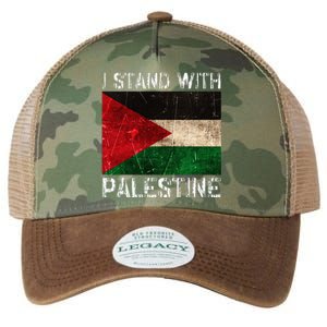 Support I Stand With Palestine Free Palestine Flag Legacy Tie Dye Trucker Hat