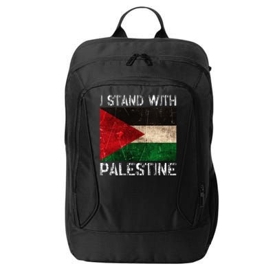 Support I Stand With Palestine Free Palestine Flag City Backpack