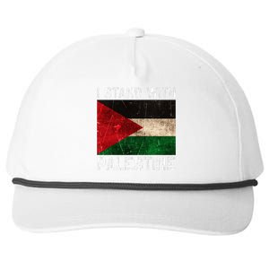 Support I Stand With Palestine Free Palestine Flag Snapback Five-Panel Rope Hat