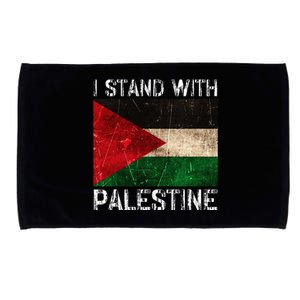 Support I Stand With Palestine Free Palestine Flag Microfiber Hand Towel