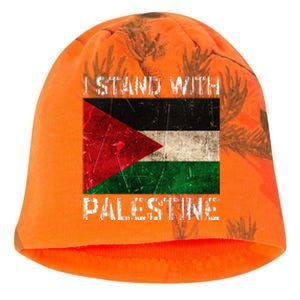 Support I Stand With Palestine Free Palestine Flag Kati - Camo Knit Beanie