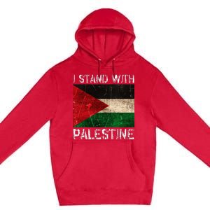 Support I Stand With Palestine Free Palestine Flag Premium Pullover Hoodie