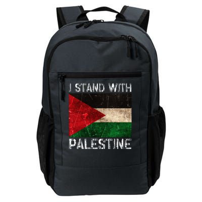 Support I Stand With Palestine Free Palestine Flag Daily Commute Backpack