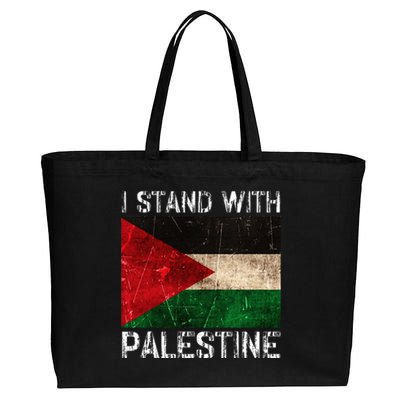 Support I Stand With Palestine Free Palestine Flag Cotton Canvas Jumbo Tote