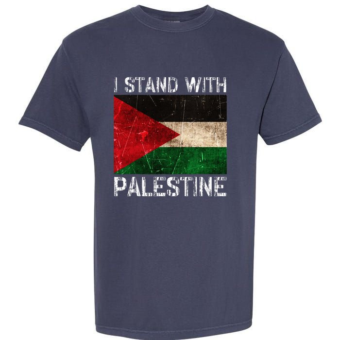 Support I Stand With Palestine Free Palestine Flag Garment-Dyed Heavyweight T-Shirt