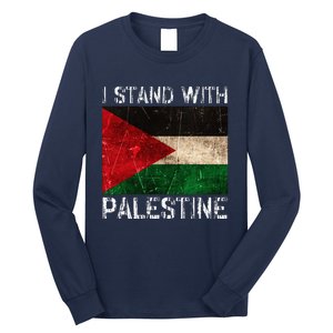 Support I Stand With Palestine Free Palestine Flag Long Sleeve Shirt