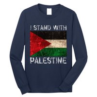 Support I Stand With Palestine Free Palestine Flag Long Sleeve Shirt