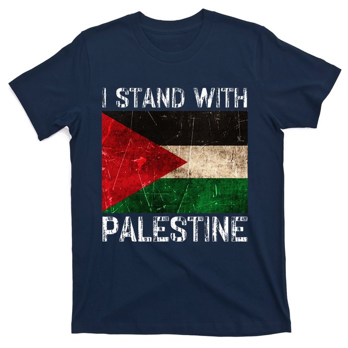 Support I Stand With Palestine Free Palestine Flag T-Shirt