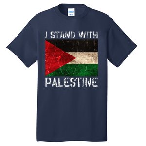 Support I Stand With Palestine Free Palestine Flag Tall T-Shirt